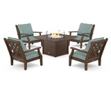 Wovendale 5-Piece Deep Seating Set with Fire Pit Table