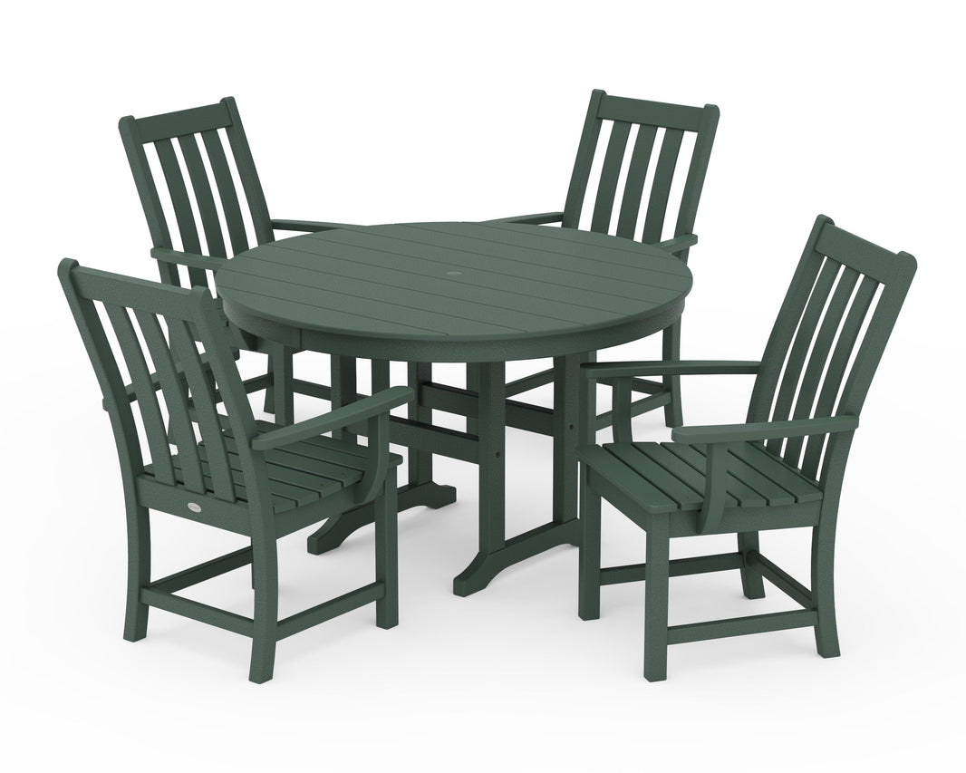 Vineyard 5-Piece Round Farmhouse Dining Set