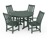 Vineyard 5-Piece Round Farmhouse Dining Set