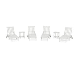 Vineyard 6-Piece Chaise with Wheels Set