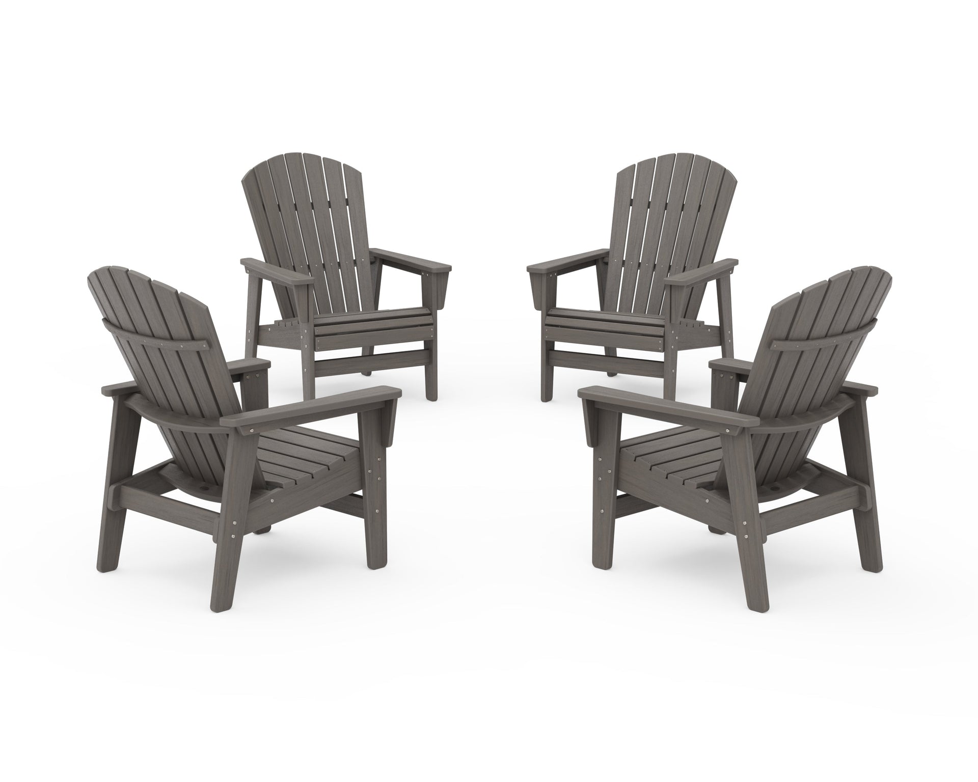 4-Piece Nautical Grand Upright Adirondack Chair Conversation Set