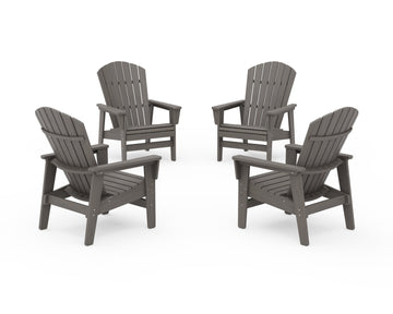 4-Piece Nautical Grand Upright Adirondack Chair Conversation Set