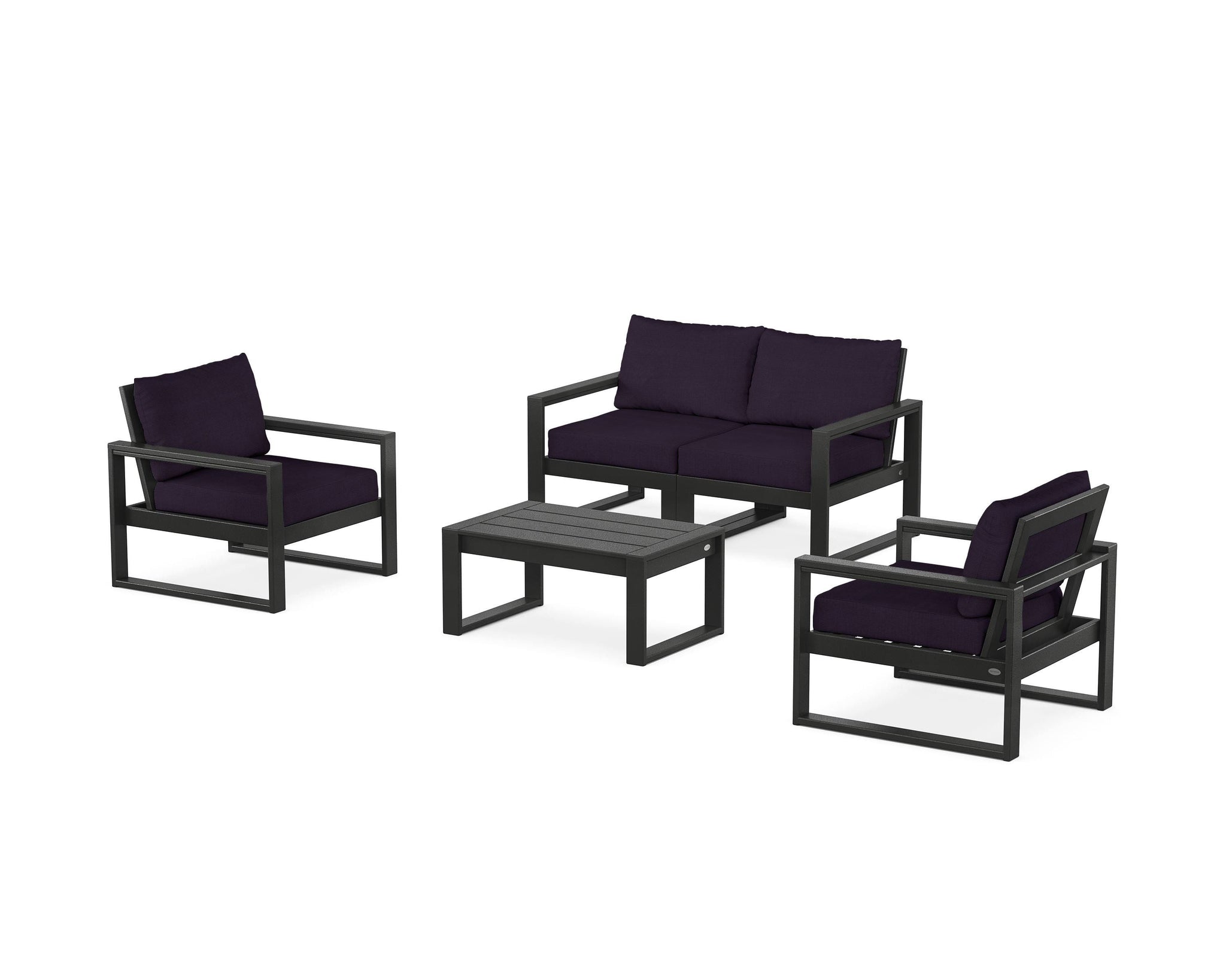 EDGE Sectional 4-Piece Deep Seating Set with Loveseat