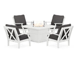 Braxton 5-Piece Deep Seating Conversation Set with Fire Pit Table