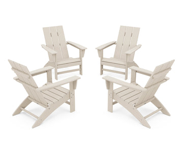 4-Piece Modern Adirondack Chair Conversation Set