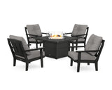 Mission 5-Piece Deep Seating Set with Fire Pit Table