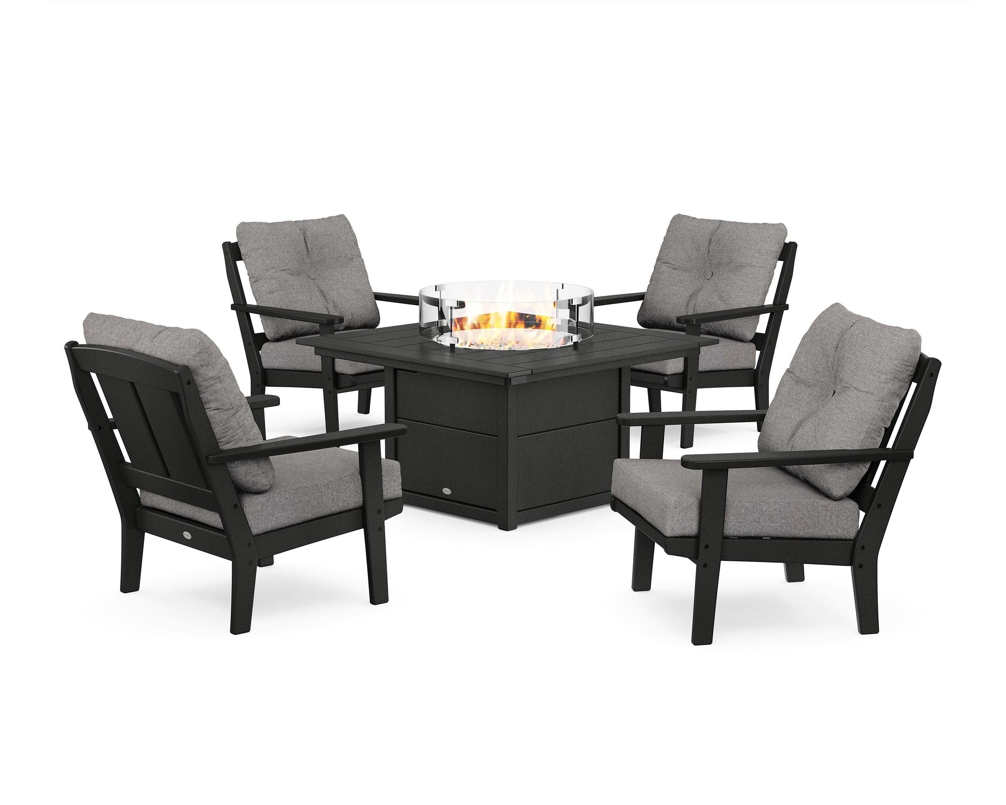 Mission 5-Piece Deep Seating Set with Fire Pit Table