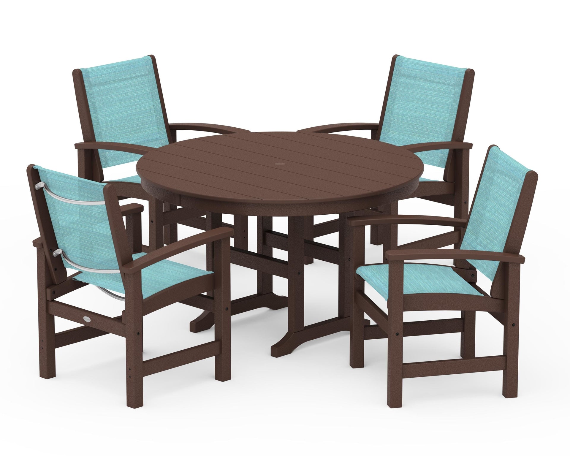 Coastal 5-Piece Round Farmhouse Dining Set