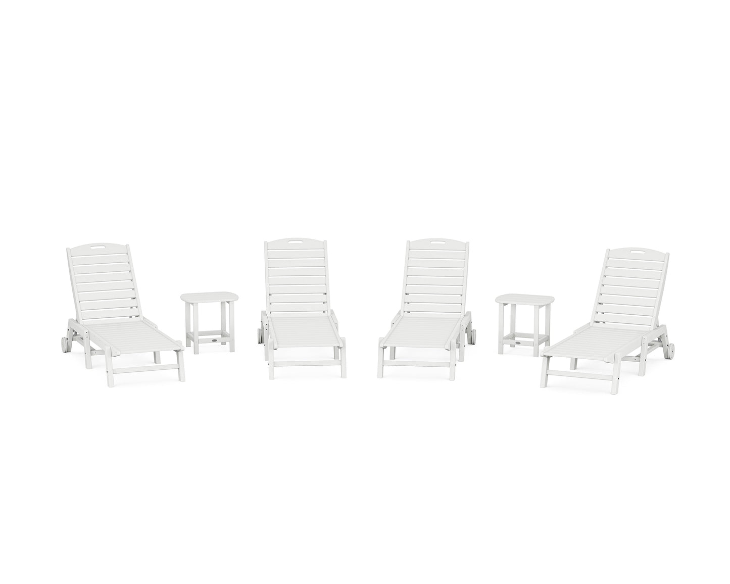 Nautical Chaise 6-Piece Set with Wheels