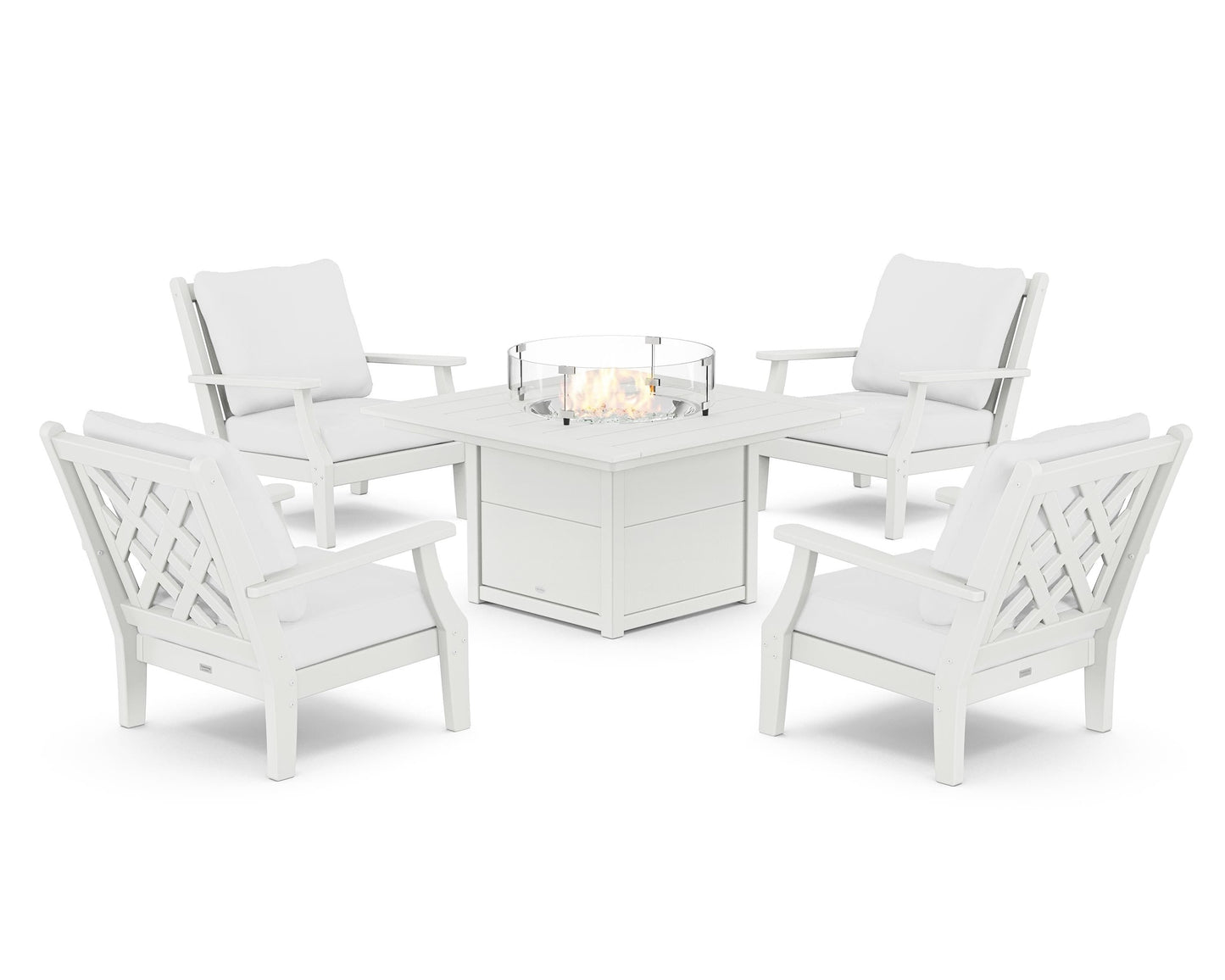 Wovendale 5-Piece Deep Seating Set with Fire Pit Table