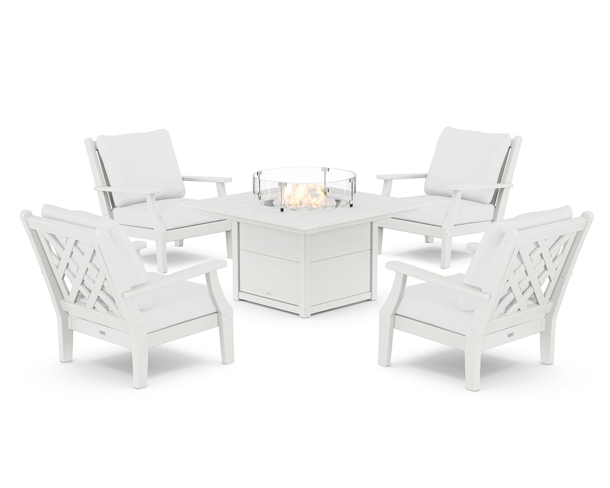 Wovendale 5-Piece Deep Seating Set with Fire Pit Table