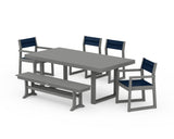 EDGE Sling 6-Piece Dining Set with Bench