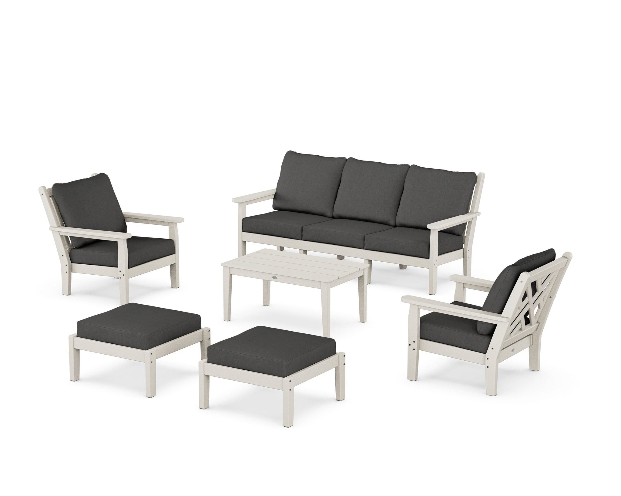 Chippendale 6-Piece Lounge Sofa Set