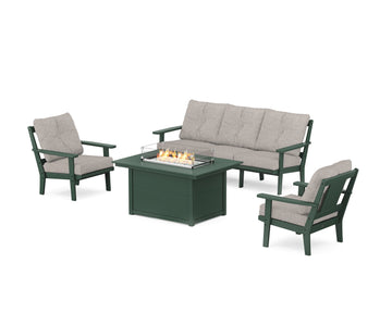 Prairie Deep Seating Fire Pit Table Set