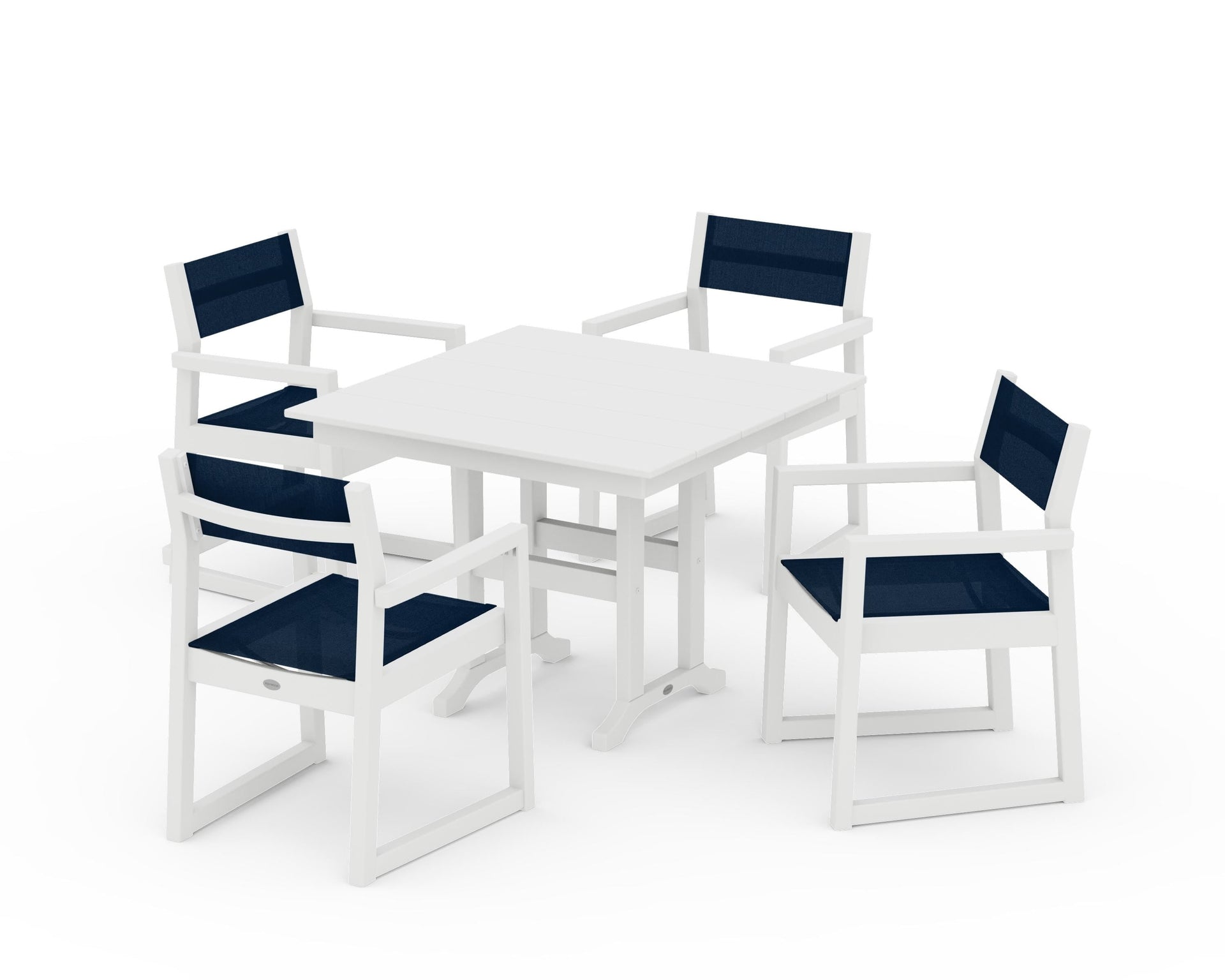 EDGE Sling Arm Chair 5-Piece Farmhouse Dining Set