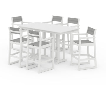 EDGE Sling Arm Chair 7-Piece Farmhouse Bar Set