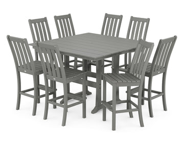 Vineyard 9-Piece Farmhouse Trestle Bar Set