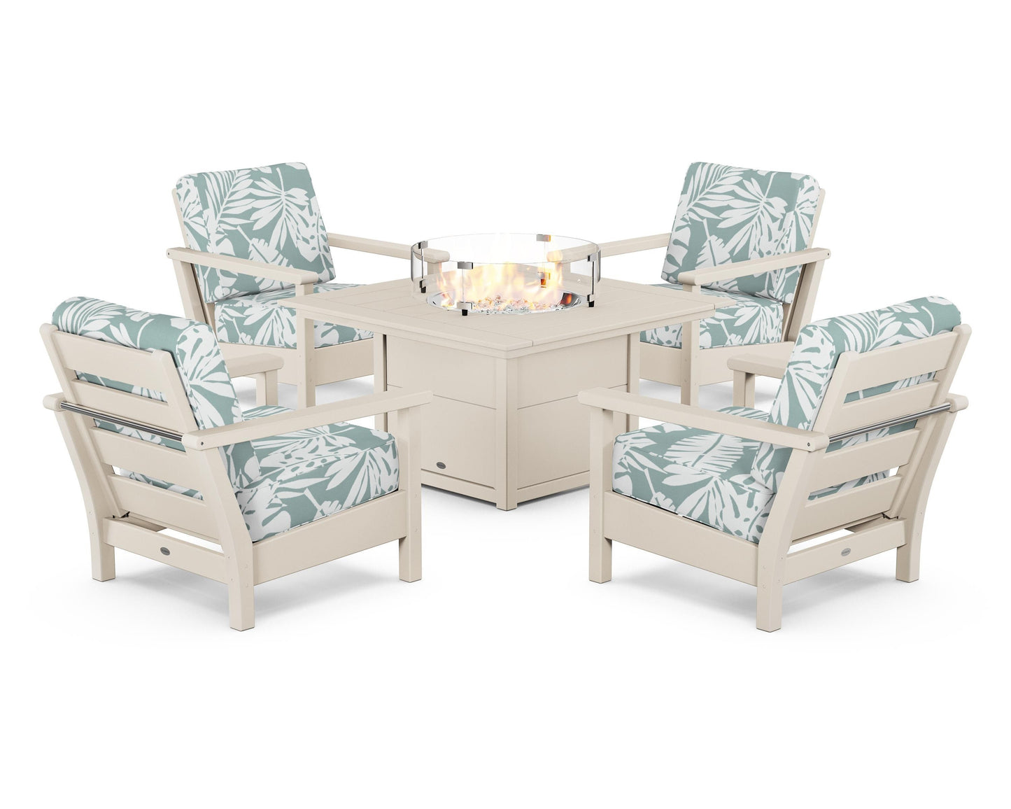 Harbour 5-Piece Conversation Set with Fire Pit Table