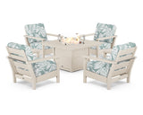 Harbour 5-Piece Conversation Set with Fire Pit Table