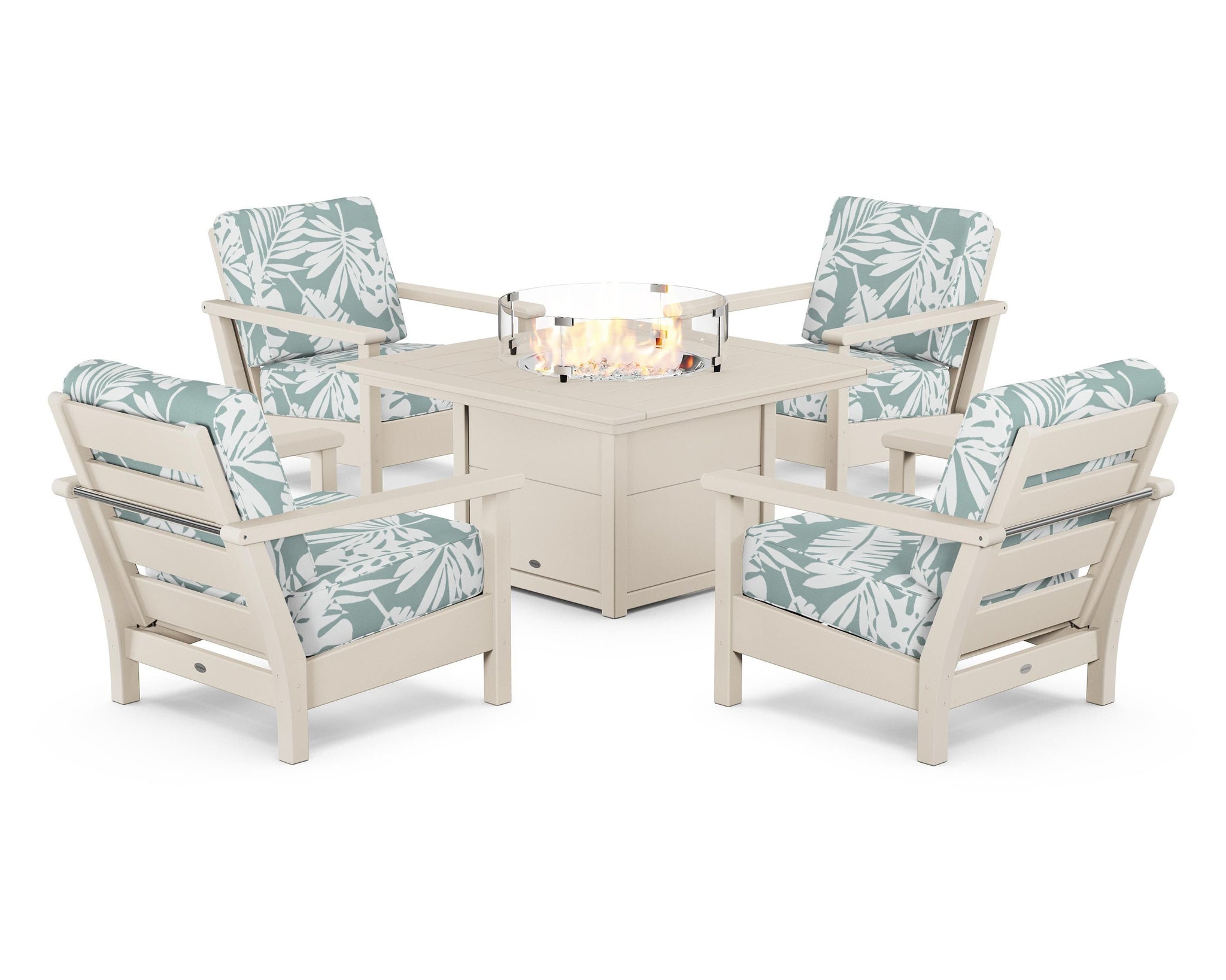 Harbour 5-Piece Conversation Set with Fire Pit Table