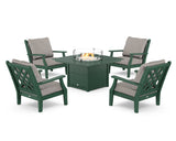 Wovendale 5-Piece Deep Seating Set with Fire Pit Table