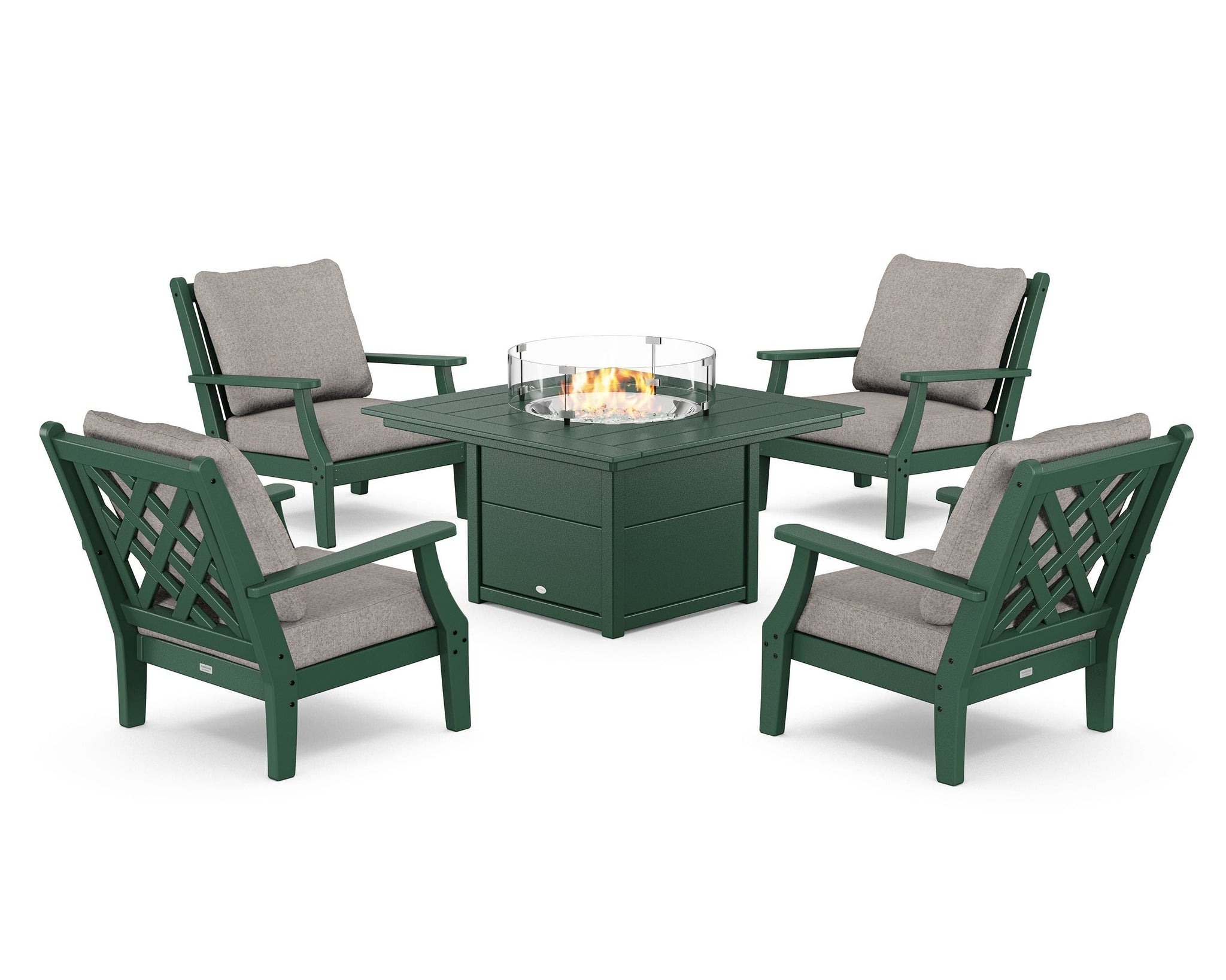 Wovendale 5-Piece Deep Seating Set with Fire Pit Table