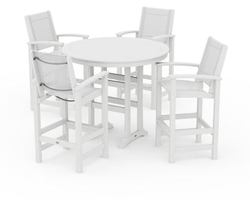 Coastal 5-Piece Nautical Trestle Bar Set