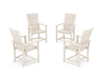 Quattro 4-Piece Upright Adirondack Conversation Set