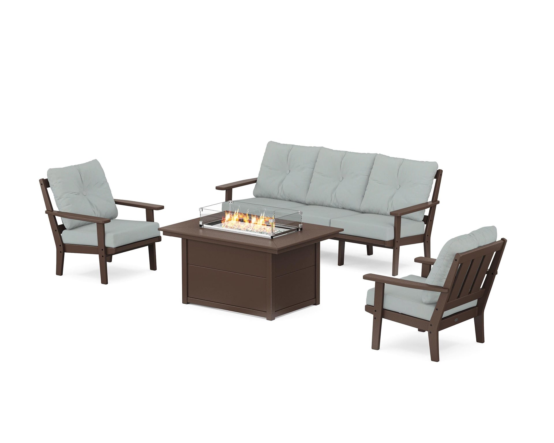 Oxford Deep Seating Fire Pit Table Set