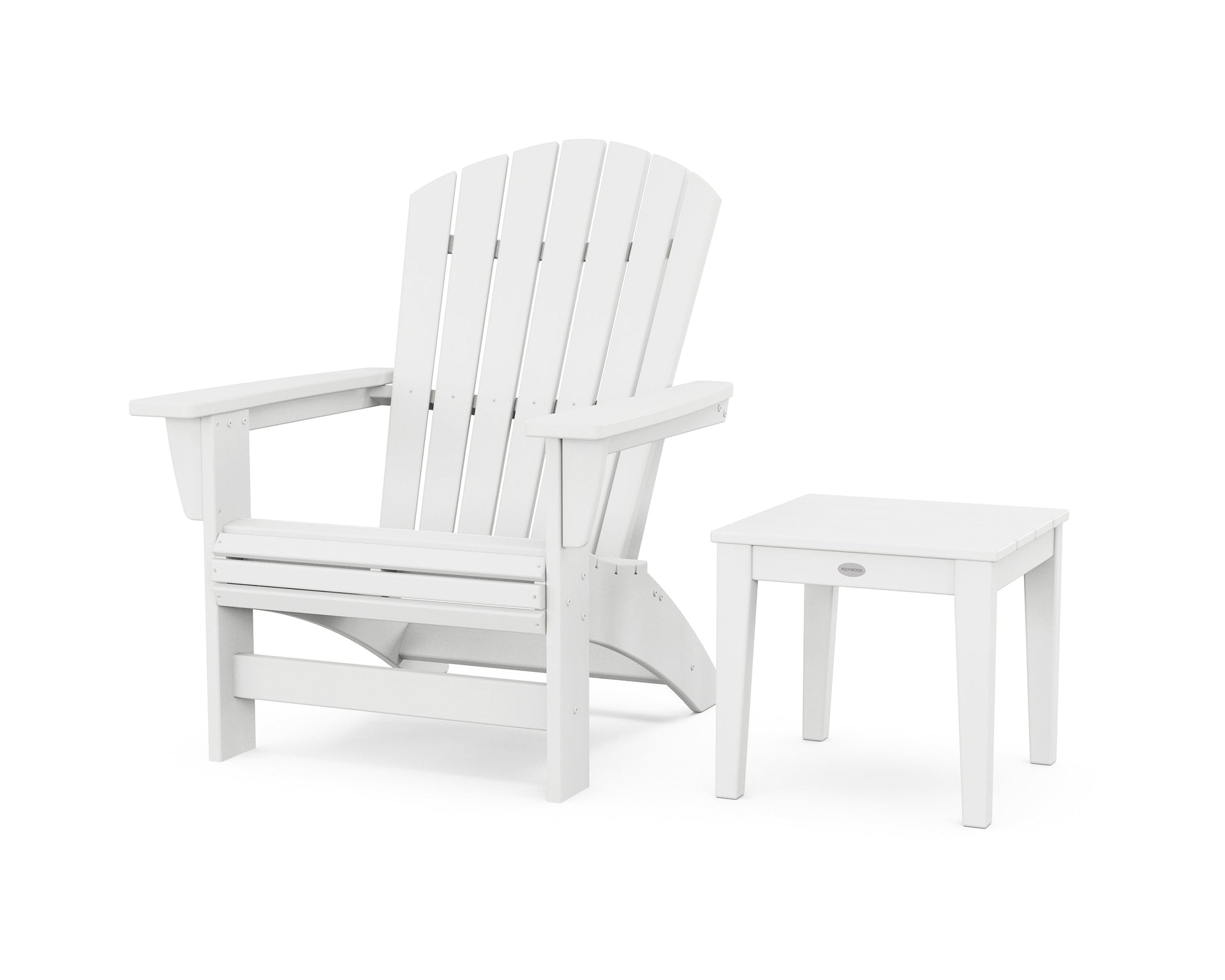 Nautical Grand Adirondack Chair with Side Table