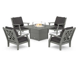 Wovendale 5-Piece Deep Seating Set with Fire Pit Table