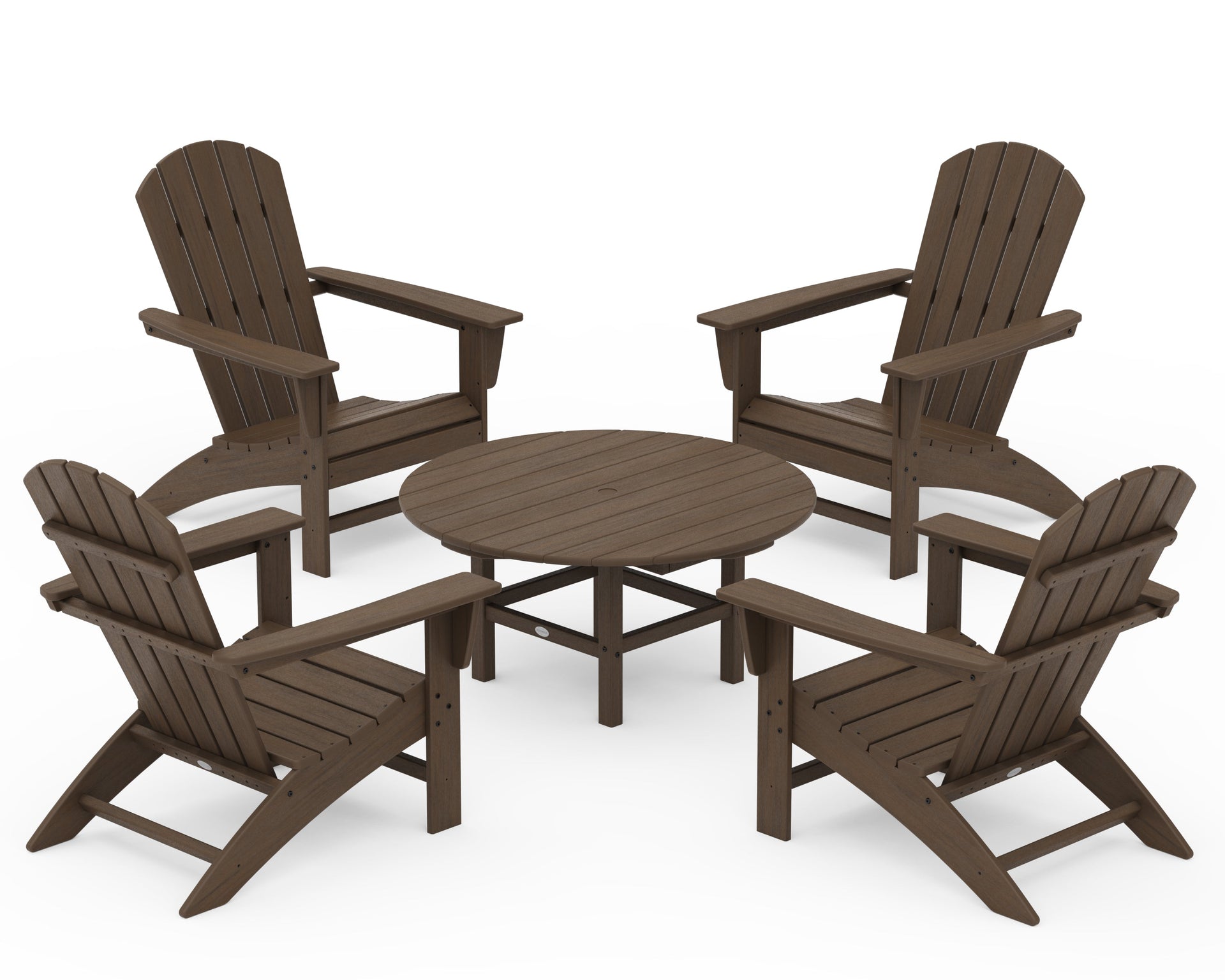 Nautical 5-Piece Adirondack Chair Conversation Set