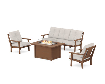 Prairie Deep Seating Fire Pit Table Set