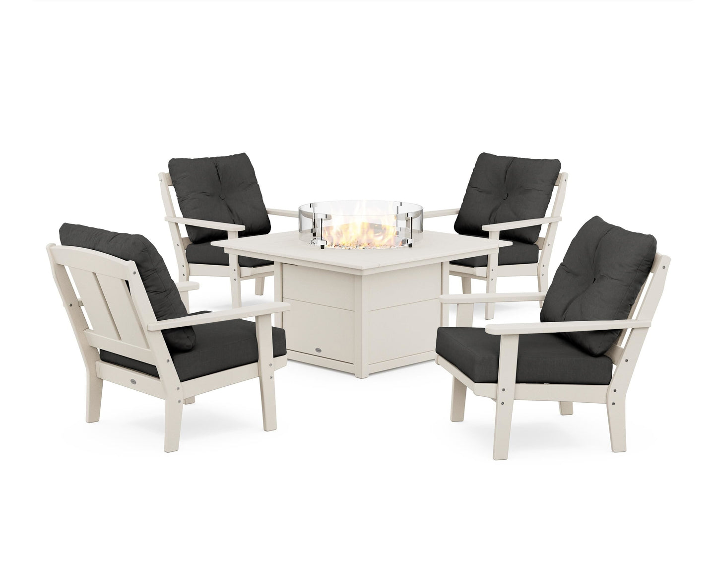 Mission 5-Piece Deep Seating Set with Fire Pit Table