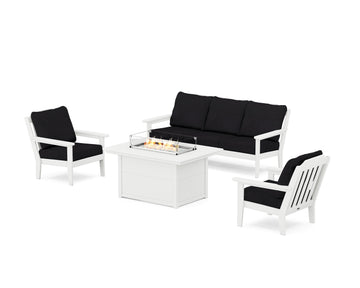 Cottage Deep Seating Fire Pit Table Set