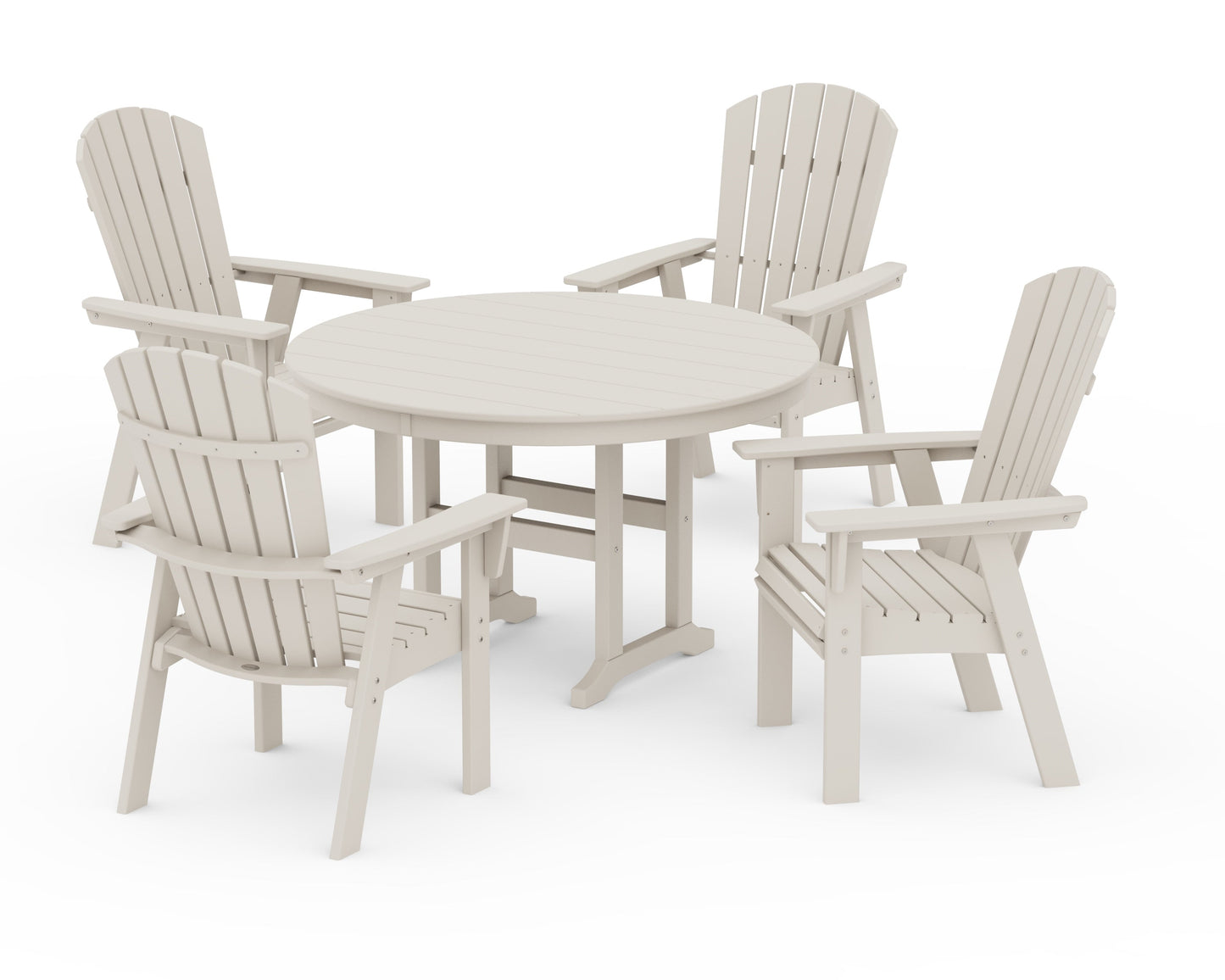 Nautical Adirondack 5-Piece Round Farmhouse Dining Set