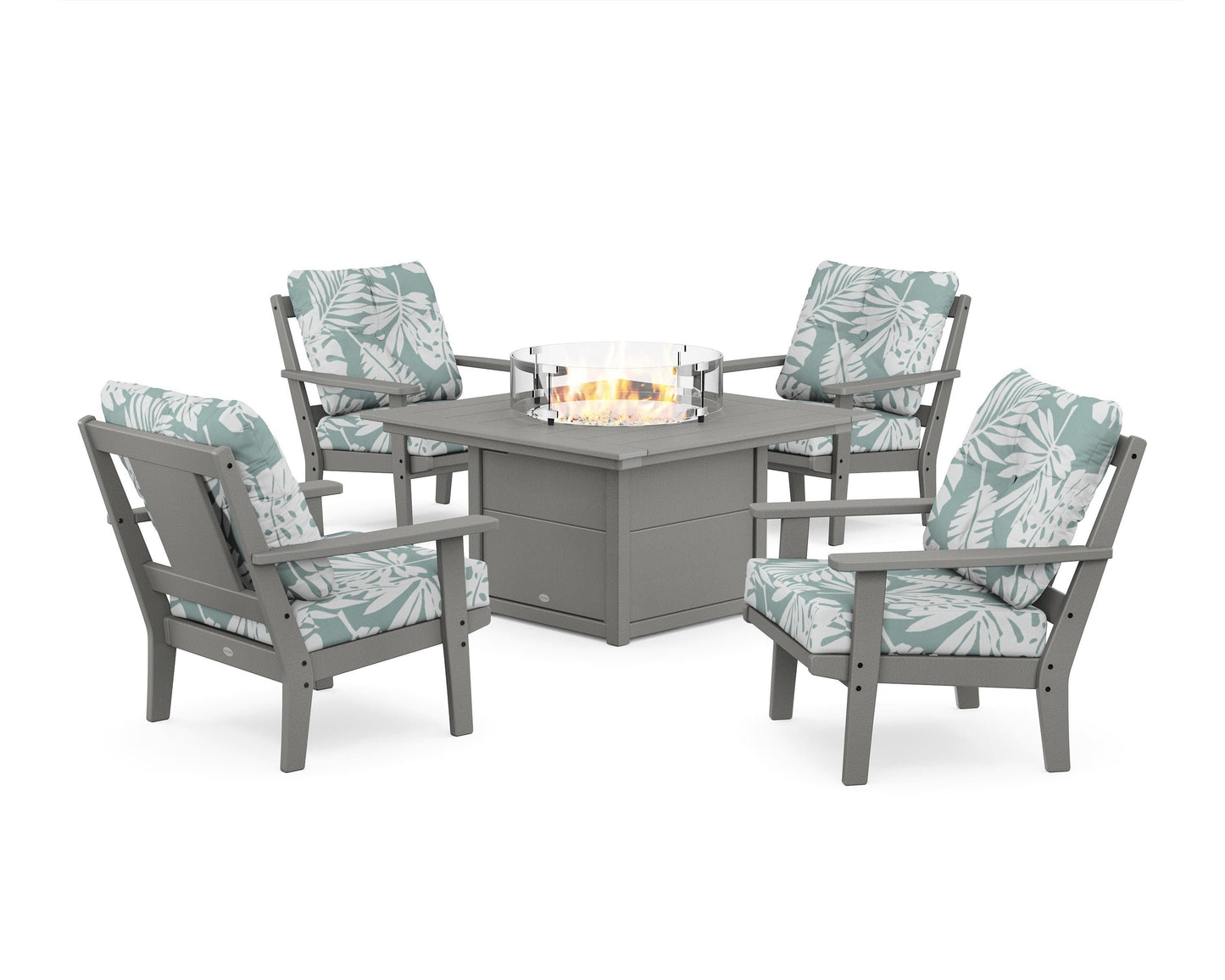 Prairie 5-Piece Deep Seating Set with Fire Pit Table