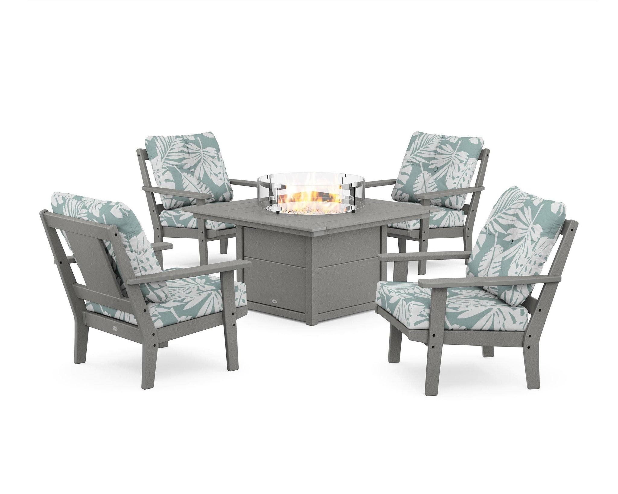Prairie 5-Piece Deep Seating Set with Fire Pit Table