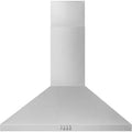 30 Inch Wall Mount Range Hood with 3-Speed/400 CFM Motor, Push-Button Controls, LED Task Lighting, Dishwasher-Safe Grease Filters, Flexible Ventilation Options, and ADA Compliant