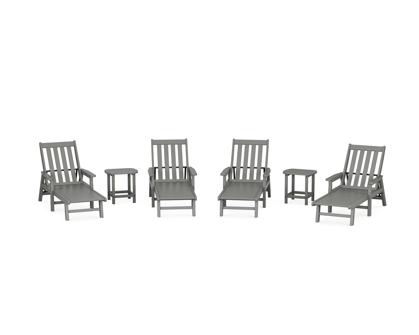 Vineyard 6-Piece Chaise with Arms Set