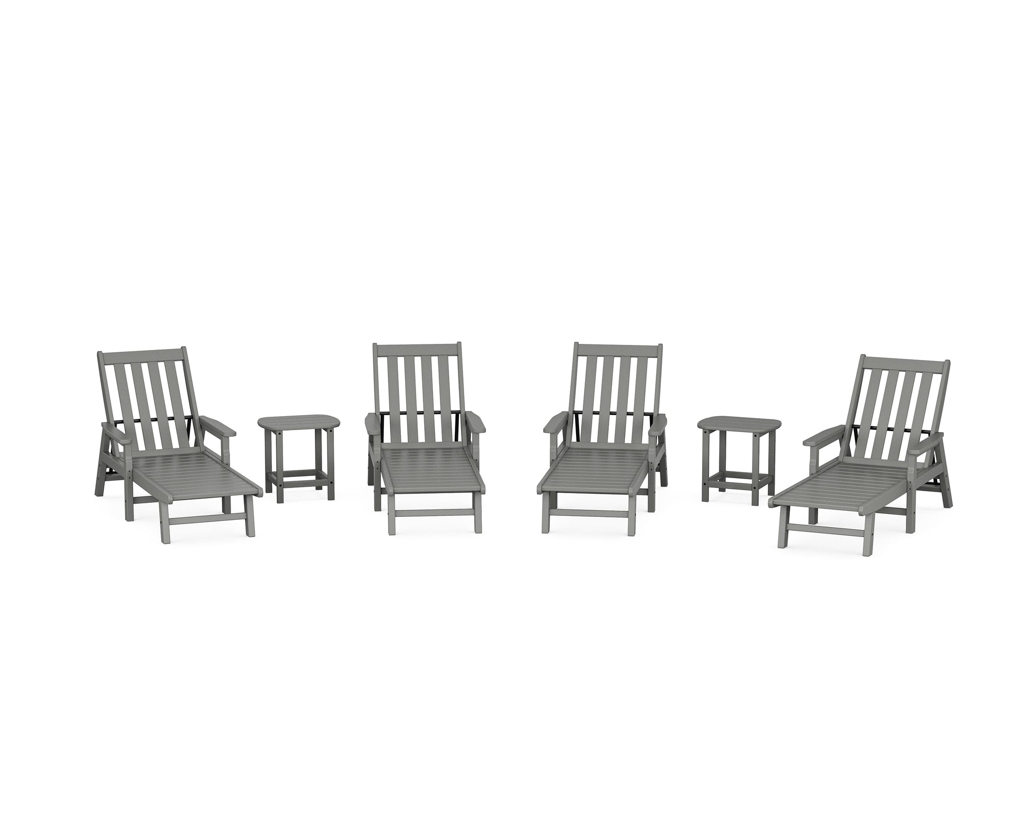 Vineyard 6-Piece Chaise with Arms Set