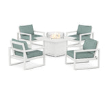 EDGE Sectional 5-Piece Deep Seating Set with Fire Pit Table