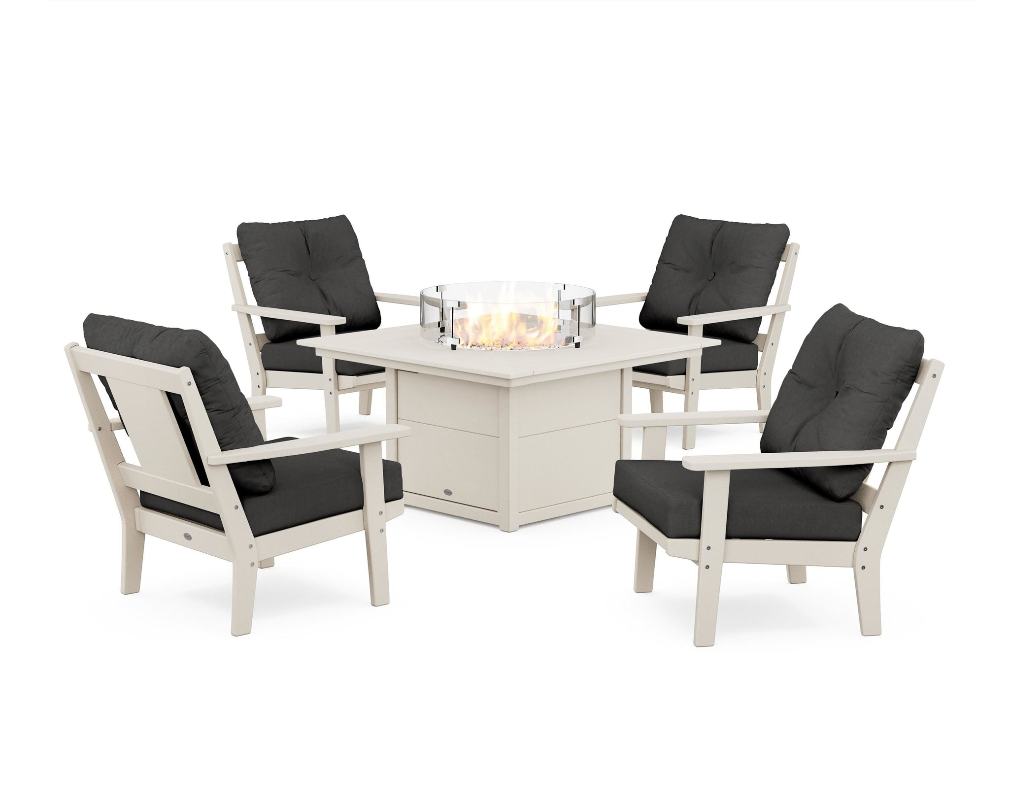 Prairie 5-Piece Deep Seating Set with Fire Pit Table
