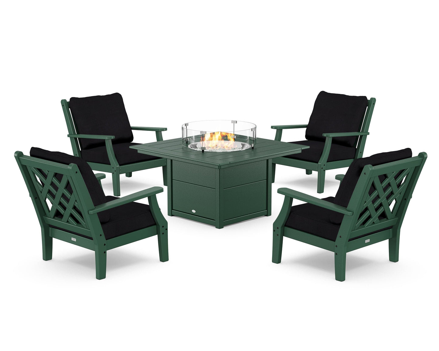 Wovendale 5-Piece Deep Seating Set with Fire Pit Table