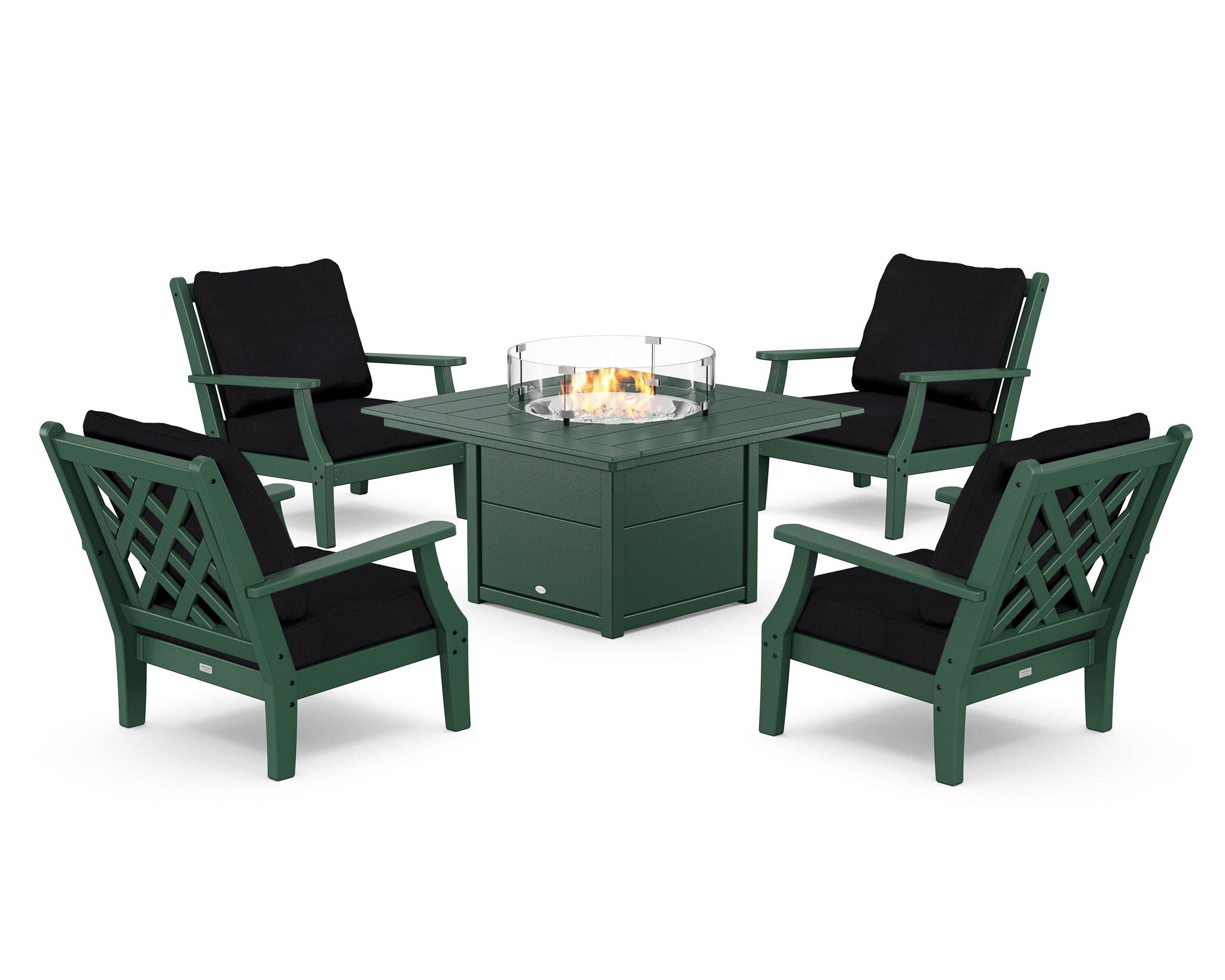 Wovendale 5-Piece Deep Seating Set with Fire Pit Table