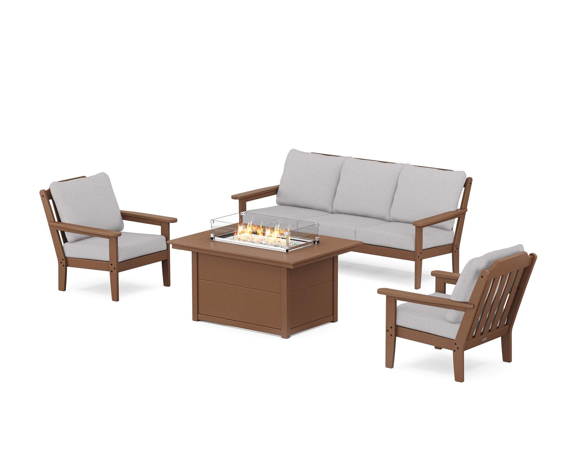 Cottage Deep Seating Fire Pit Table Set