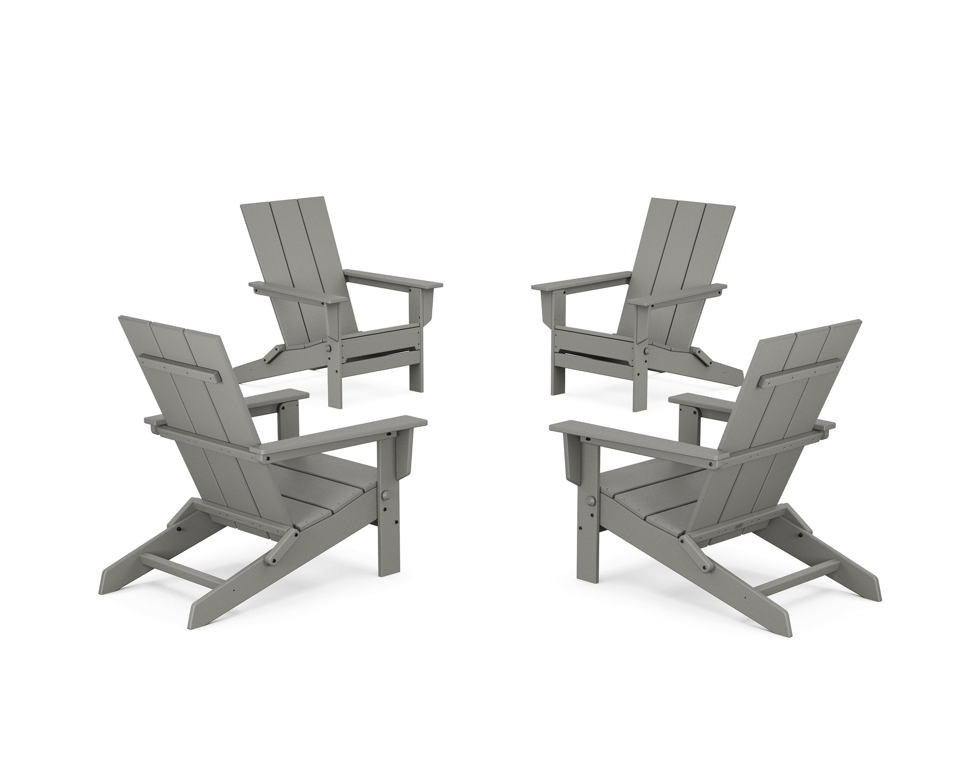 4-Piece Modern Studio Folding Adirondack Chair Conversation Set