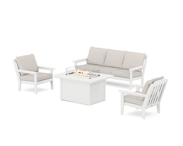 Cottage Deep Seating Fire Pit Table Set