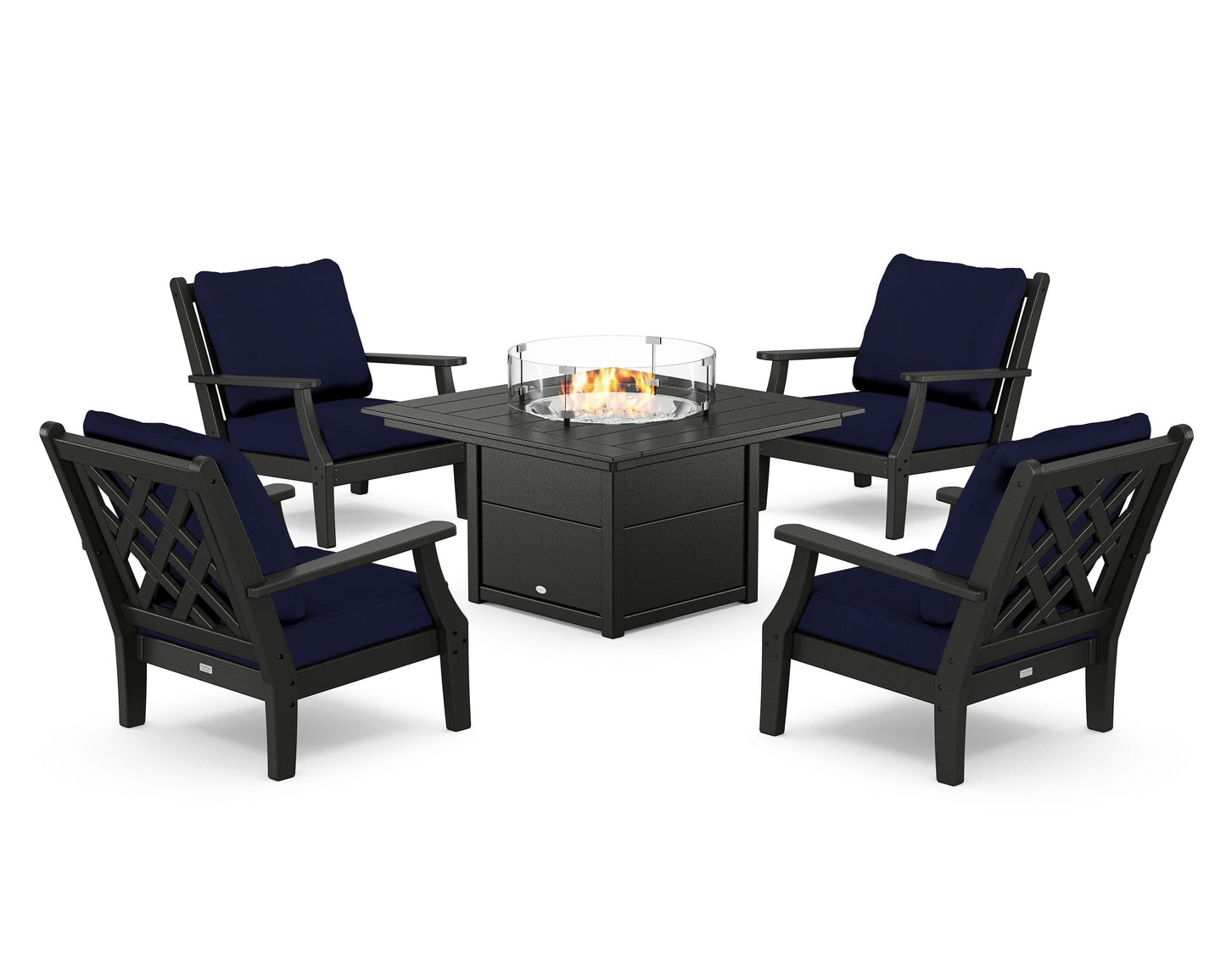 Wovendale 5-Piece Deep Seating Set with Fire Pit Table