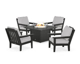Cottage 5-Piece Deep Seating Set with Fire Pit Table